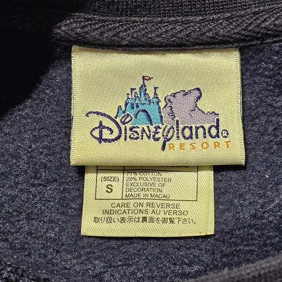 Disneyland Resort Crewneck Sweatshirt Men’s Small Embroidered Navy Pullover - Picture 4 of 6